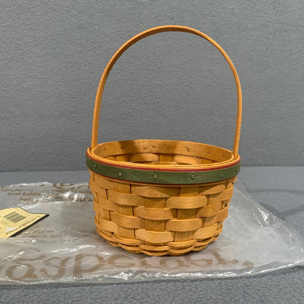 Vintage Longaberger Basket 2005 Holiday Helper Woven Dresden Ohio USA